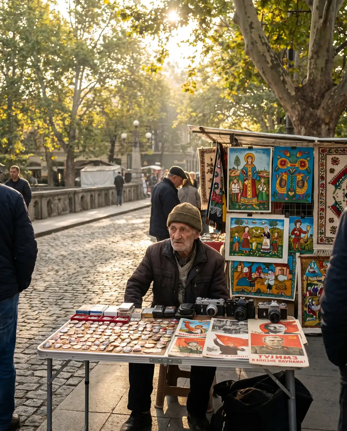 Блошиный рынок на Сухом мосту, советские сувениры