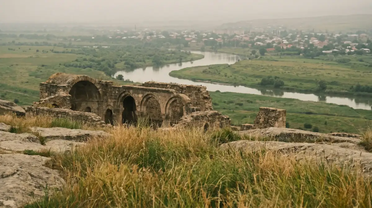 Вид с Уплисцихе на Куру
